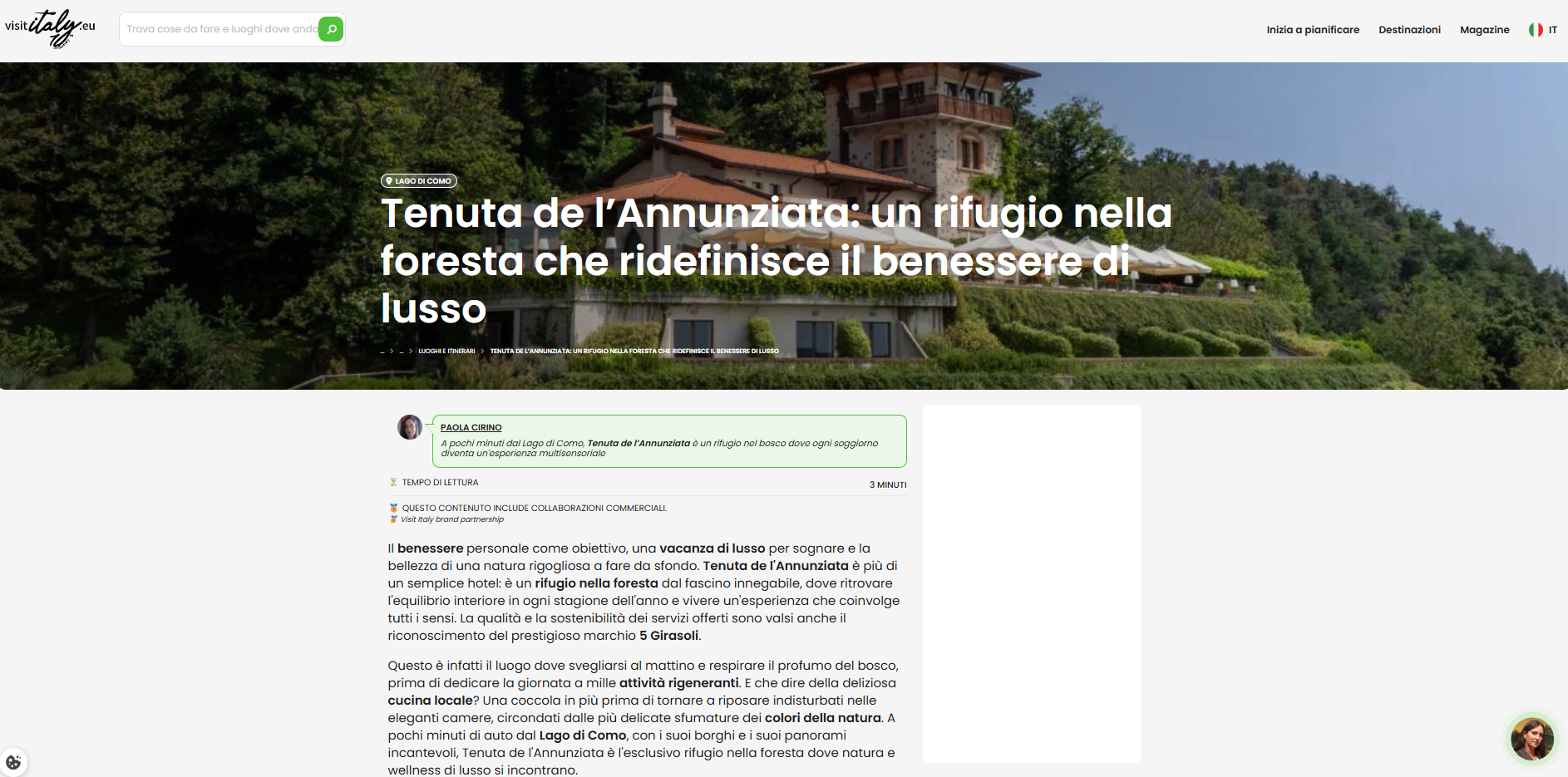 visitITALY I Un rifugio nella foresta che ridefinisce il benessere di lusso